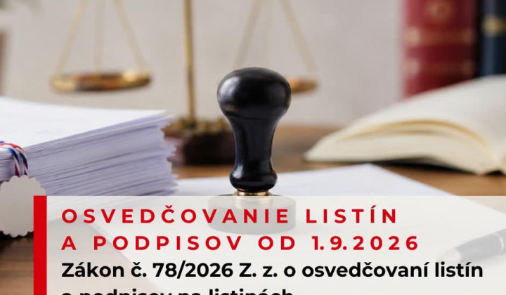 Fotka - Osvedčovanie listín a podpisov od 1. 9. 2026